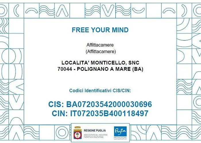 Free Your Mind - Gianluca Semesterbostad Polignano a Mare